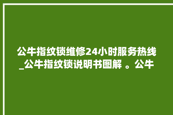 公牛指纹锁维修24小时服务热线_公牛指纹锁说明书图解 。公牛