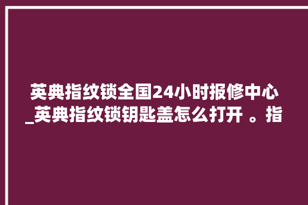 英典指纹锁全国24小时报修中心_英典指纹锁钥匙盖怎么打开 。指纹锁