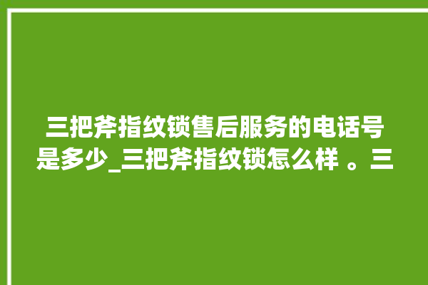 三把斧指纹锁售后服务的电话号是多少_三把斧指纹锁怎么样 。三把