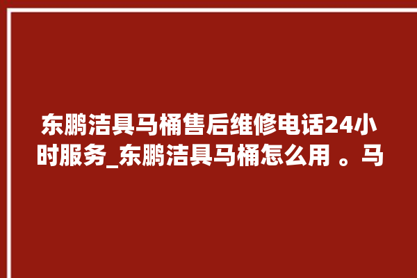 东鹏洁具马桶售后维修电话24小时服务_东鹏洁具马桶怎么用 。马桶