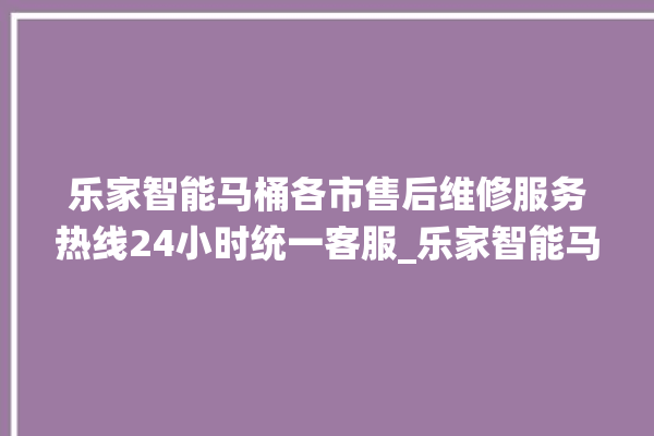 乐家智能马桶各市售后维修服务热线24小时统一客服_乐家智能马桶怎么拆卸 。马桶