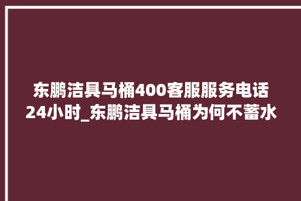 东鹏洁具马桶400客服服务电话24小时_东鹏洁具马桶为何不蓄水 。马桶