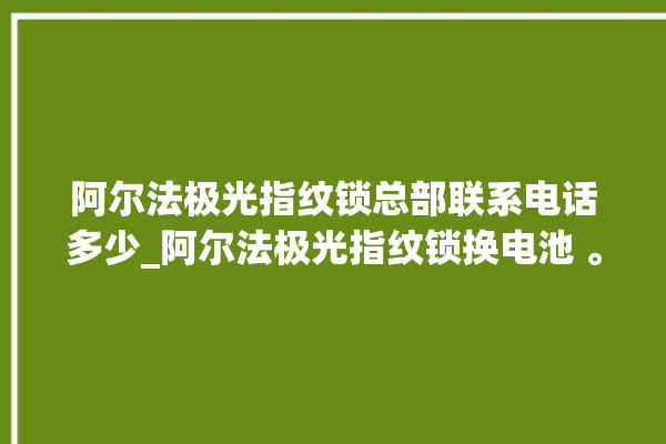 阿尔法极光指纹锁总部联系电话多少_阿尔法极光指纹锁换电池 。阿尔法