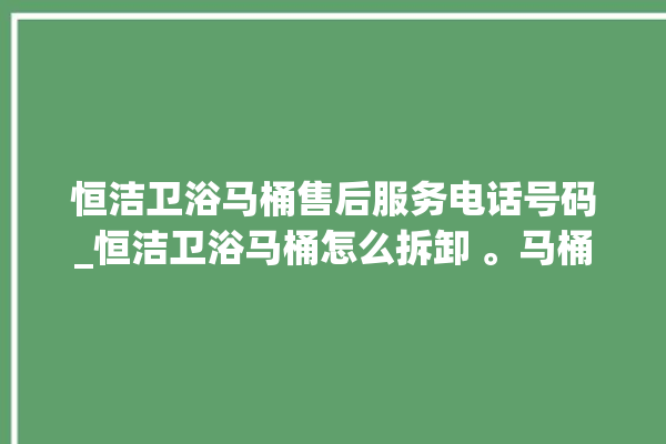 恒洁卫浴马桶售后服务电话号码_恒洁卫浴马桶怎么拆卸 。马桶