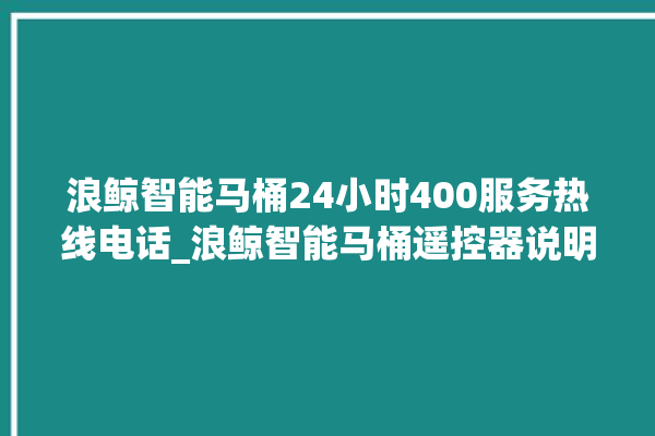 浪鲸智能马桶24小时400服务热线电话_浪鲸智能马桶遥控器说明书 。马桶