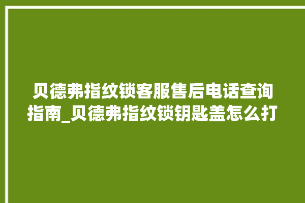 贝德弗指纹锁客服售后电话查询指南_贝德弗指纹锁钥匙盖怎么打开 。指纹锁