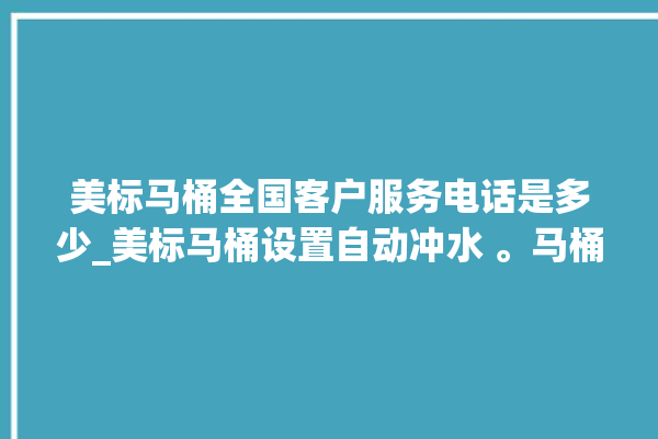 美标马桶全国客户服务电话是多少_美标马桶设置自动冲水 。马桶