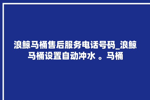 浪鲸马桶售后服务电话号码_浪鲸马桶设置自动冲水 。马桶