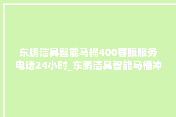 东鹏洁具智能马桶400客服服务电话24小时_东鹏洁具智能马桶冲水无力怎么解决 。马桶