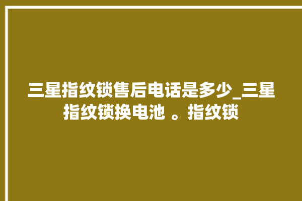 三星指纹锁售后电话是多少_三星指纹锁换电池 。指纹锁