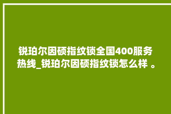 锐珀尔因硕指纹锁全国400服务热线_锐珀尔因硕指纹锁怎么样 。指纹锁