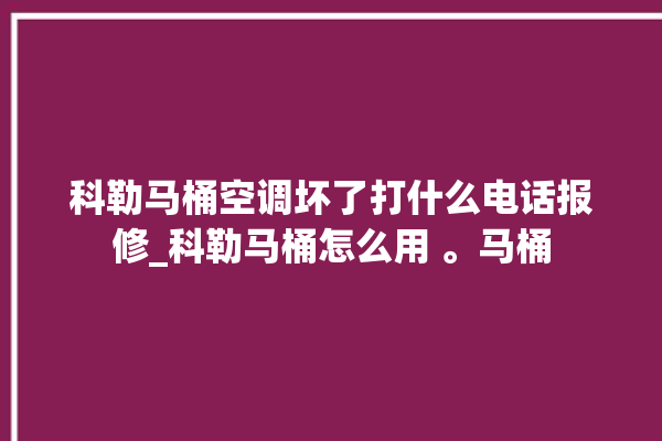 科勒马桶空调坏了打什么电话报修_科勒马桶怎么用 。马桶