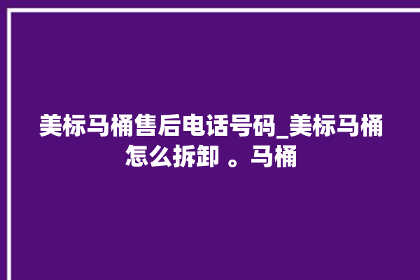 美标马桶售后电话号码_美标马桶怎么拆卸 。马桶