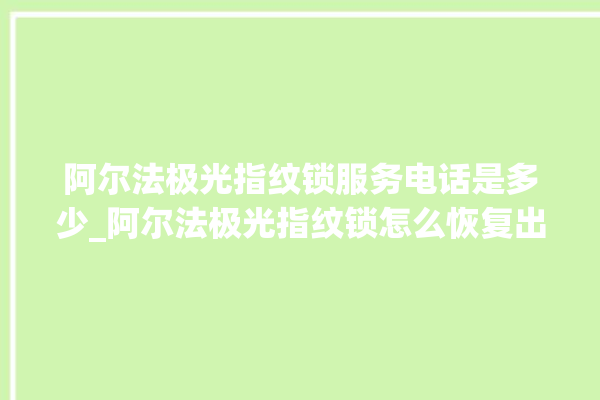 阿尔法极光指纹锁服务电话是多少_阿尔法极光指纹锁怎么恢复出厂设置 。阿尔法