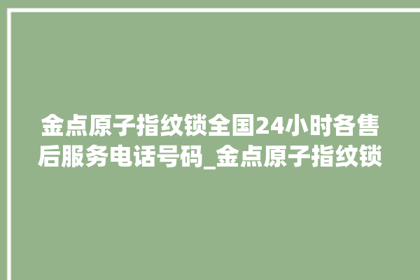 金点原子指纹锁全国24小时各售后服务电话号码_金点原子指纹锁怎么改密码 。原子