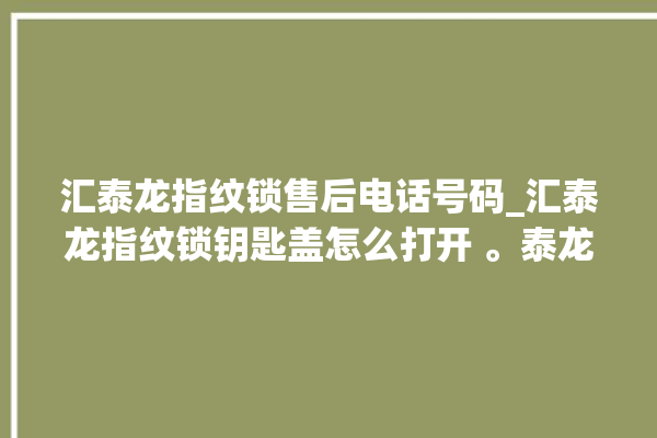 汇泰龙指纹锁售后电话号码_汇泰龙指纹锁钥匙盖怎么打开 。泰龙