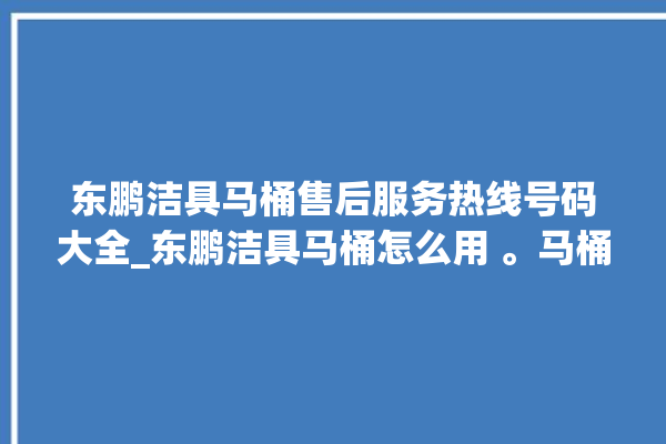 东鹏洁具马桶售后服务热线号码大全_东鹏洁具马桶怎么用 。马桶