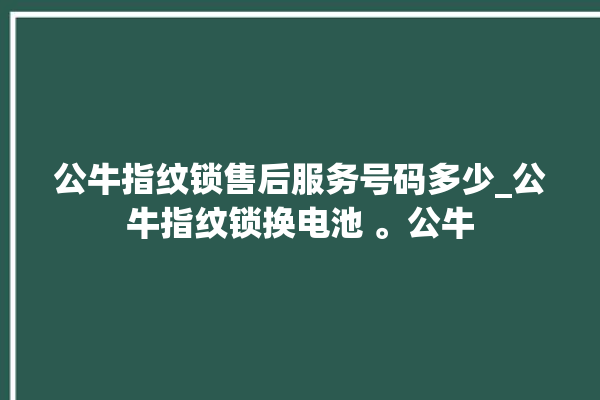 公牛指纹锁售后服务号码多少_公牛指纹锁换电池 。公牛