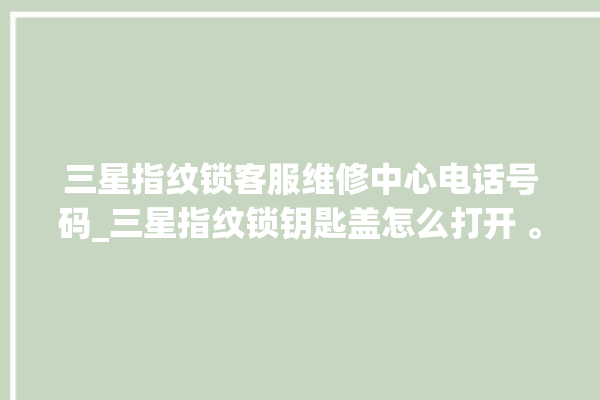 三星指纹锁客服维修中心电话号码_三星指纹锁钥匙盖怎么打开 。指纹锁