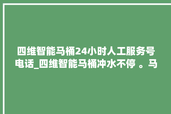 四维智能马桶24小时人工服务号电话_四维智能马桶冲水不停 。马桶