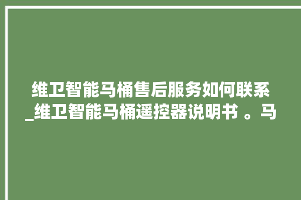 维卫智能马桶售后服务如何联系_维卫智能马桶遥控器说明书 。马桶