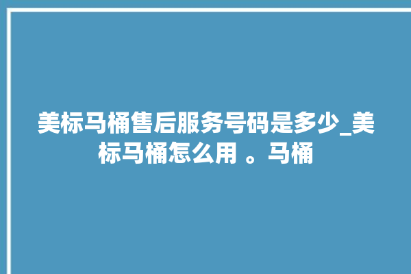 美标马桶售后服务号码是多少_美标马桶怎么用 。马桶