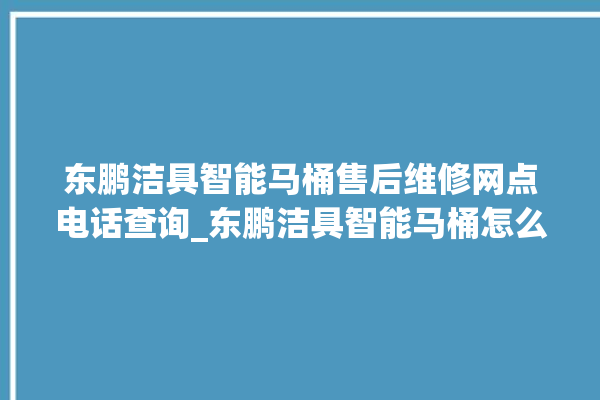 东鹏洁具智能马桶售后维修网点电话查询_东鹏洁具智能马桶怎么用 。马桶