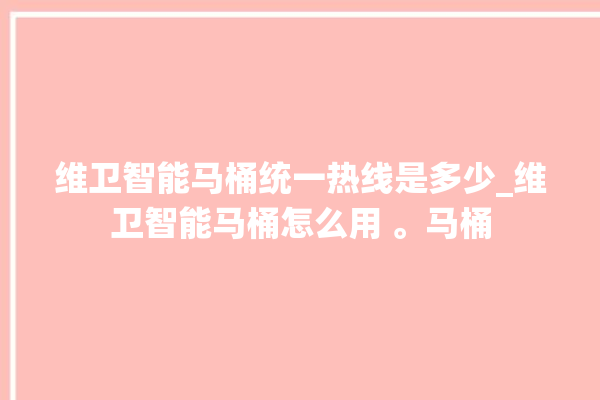 维卫智能马桶统一热线是多少_维卫智能马桶怎么用 。马桶