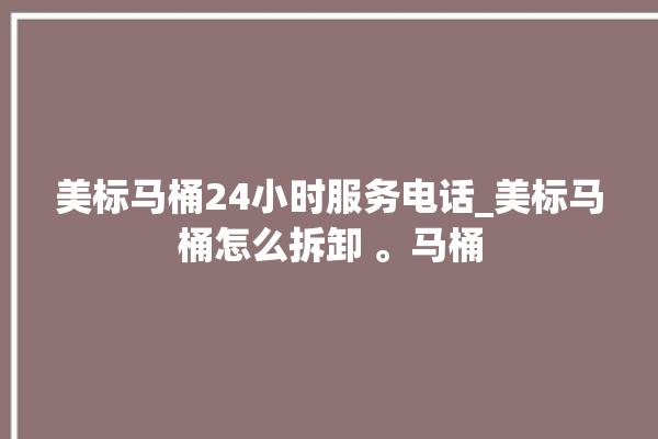 美标马桶24小时服务电话_美标马桶怎么拆卸 。马桶