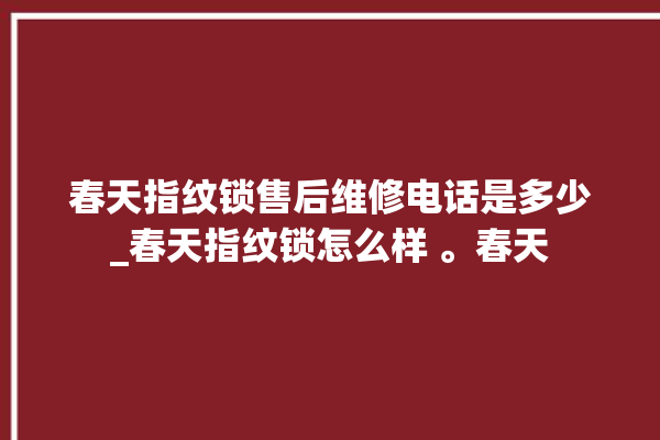 春天指纹锁售后维修电话是多少_春天指纹锁怎么样 。春天