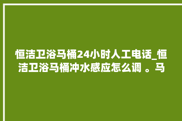 恒洁卫浴马桶24小时人工电话_恒洁卫浴马桶冲水感应怎么调 。马桶