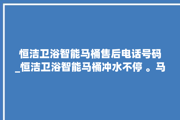 恒洁卫浴智能马桶售后电话号码_恒洁卫浴智能马桶冲水不停 。马桶