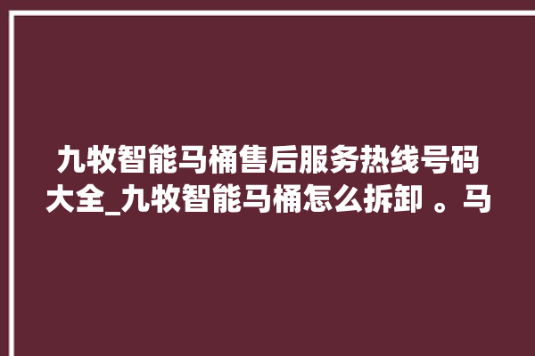 九牧智能马桶售后服务热线号码大全_九牧智能马桶怎么拆卸 。马桶