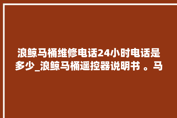 浪鲸马桶维修电话24小时电话是多少_浪鲸马桶遥控器说明书 。马桶