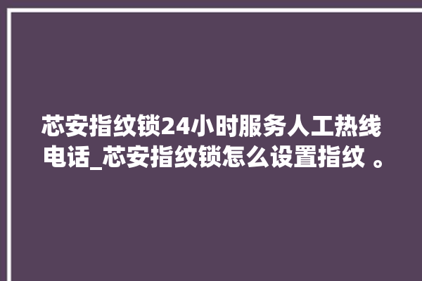 芯安指纹锁24小时服务人工热线电话_芯安指纹锁怎么设置指纹 。指纹锁