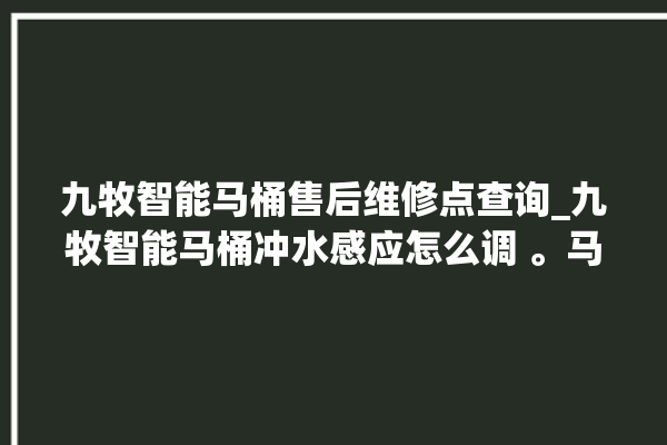 九牧智能马桶售后维修点查询_九牧智能马桶冲水感应怎么调 。马桶