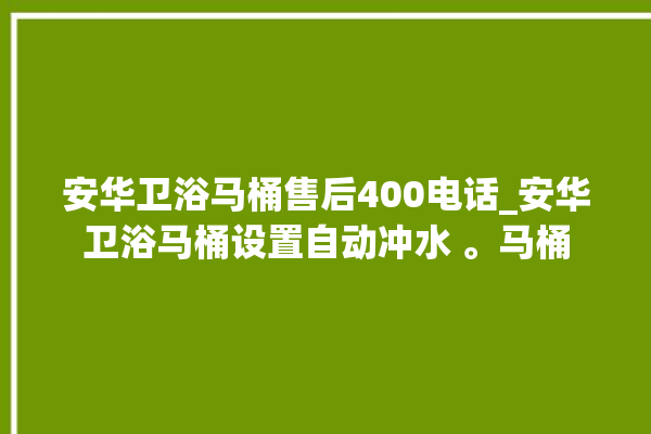 安华卫浴马桶售后400电话_安华卫浴马桶设置自动冲水 。马桶