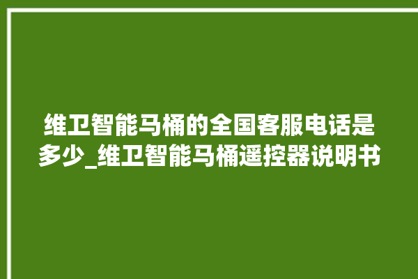 维卫智能马桶的全国客服电话是多少_维卫智能马桶遥控器说明书 。马桶