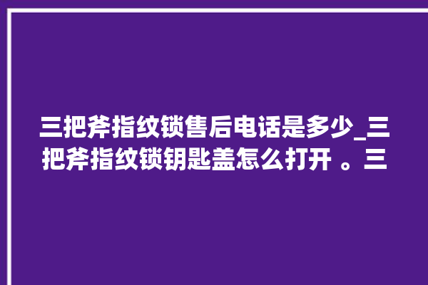 三把斧指纹锁售后电话是多少_三把斧指纹锁钥匙盖怎么打开 。三把