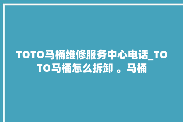 TOTO马桶维修服务中心电话_TOTO马桶怎么拆卸 。马桶