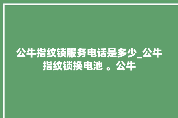 公牛指纹锁服务电话是多少_公牛指纹锁换电池 。公牛