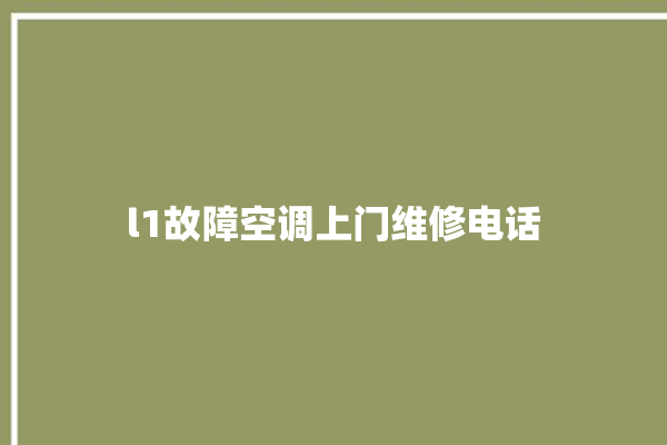 l1故障空调上门维修电话