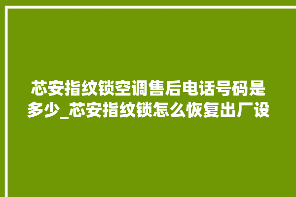 芯安指纹锁空调售后电话号码是多少_芯安指纹锁怎么恢复出厂设置 。指纹锁