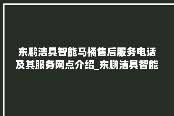 东鹏洁具智能马桶售后服务电话及其服务网点介绍_东鹏洁具智能马桶为何不蓄水 。马桶