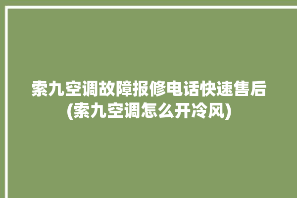 索九空调故障报修电话快速售后(索九空调怎么开冷风)