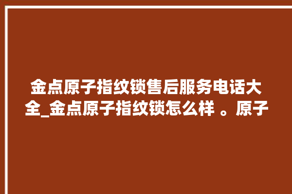 金点原子指纹锁售后服务电话大全_金点原子指纹锁怎么样 。原子