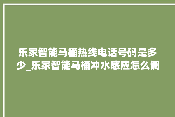 乐家智能马桶热线电话号码是多少_乐家智能马桶冲水感应怎么调 。马桶