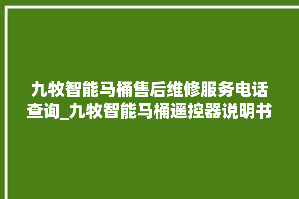 九牧智能马桶售后维修服务电话查询_九牧智能马桶遥控器说明书 。马桶