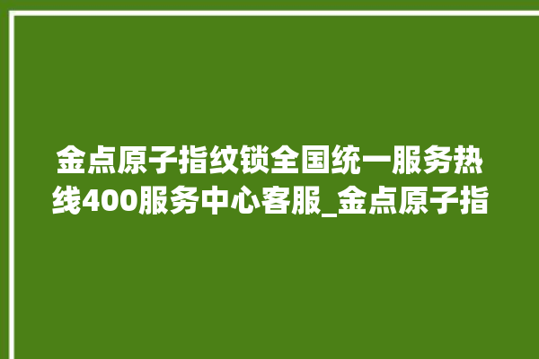 金点原子指纹锁全国统一服务热线400服务中心客服_金点原子指纹锁说明书图解 。原子