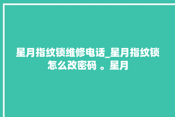 星月指纹锁维修电话_星月指纹锁怎么改密码 。星月